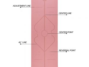 TPE Yoga Mat with Alignment Lines with Carry Rope and Stretch Strap