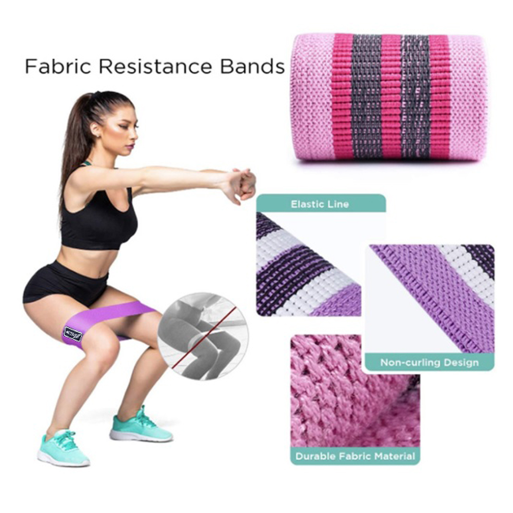 Activre Fabric Resistance Bands 3 Sets – With 10 Training Exercises Video & 30 Day Workout Plan - Image 6