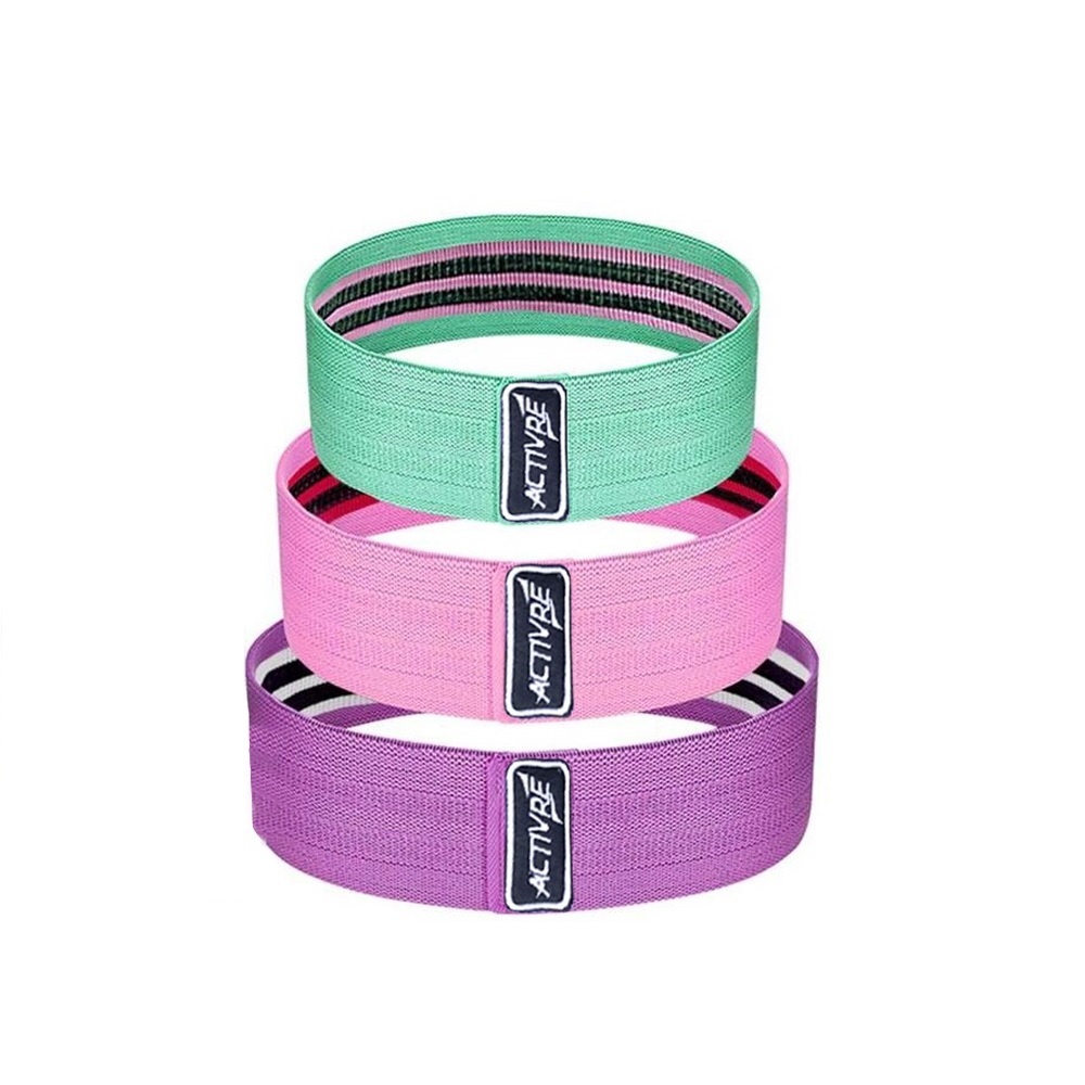 Activre Fabric Resistance Bands 3 Sets – With 10 Training Exercises Video & 30 Day Workout Plan - Image 2